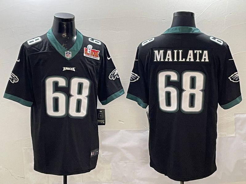 Men Philadelphia Eagles #68 Mailata Black Second generations 2025 Nike Vapor Limited NFL Jersey style 2->philadelphia eagles->NFL Jersey
